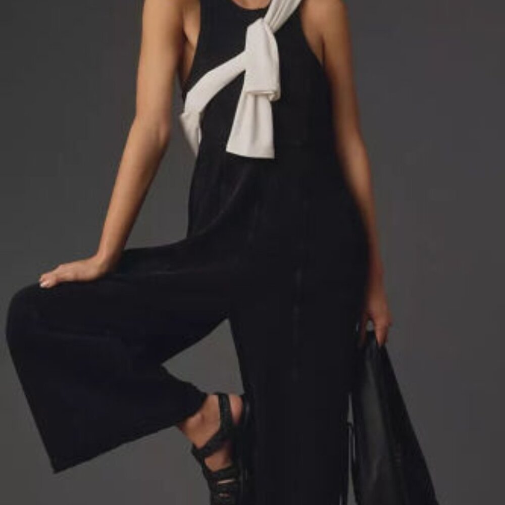 Anthropologie Black and White Jumpsuit